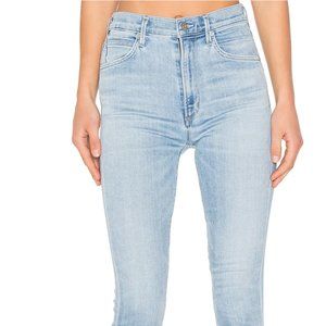 Citizens of Humanity Chrissy Ultra High Rise Light Denim Unfinished Hem
